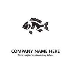Fish silhouette logo company design vector illustration