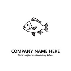 Obraz premium Fish silhouette logo company design vector illustration