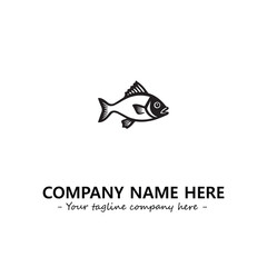 Fish silhouette logo company design vector illustration