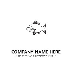 Fish silhouette logo company design vector illustration