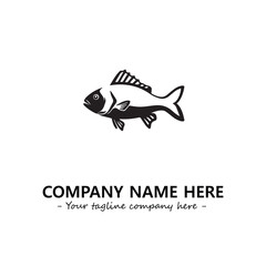 Fish silhouette logo company design vector illustration