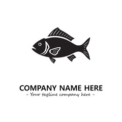 Fish silhouette logo company design vector illustration