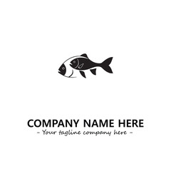 Fish silhouette logo company design vector illustration
