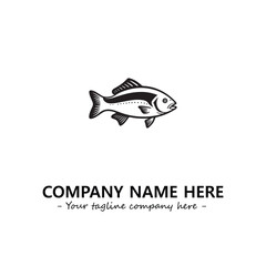 Fish silhouette logo company design vector illustration