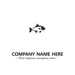 Fish silhouette logo company design vector illustration