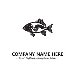 Fish silhouette logo company design vector illustration
