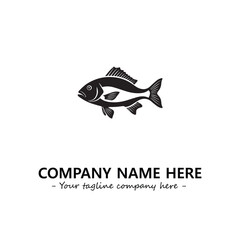 Fish silhouette logo company design vector illustration
