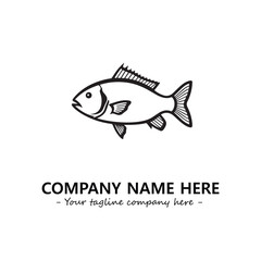 Fish silhouette logo company design vector illustration