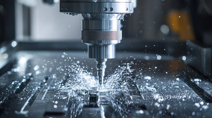 CNC milling machine in operation
