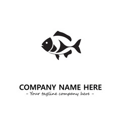 Fish silhouette logo company design vector illustration
