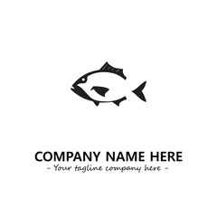 Fish silhouette logo company design vector illustration