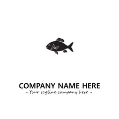 Fish silhouette logo company design vector illustration