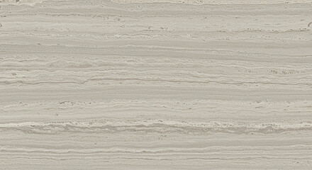 A close up of a light beige travertine stone surface with horizontal lines and subtle variations texture
