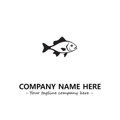 Fish silhouette logo company design vector illustration