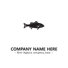 Fish silhouette logo company design vector illustration