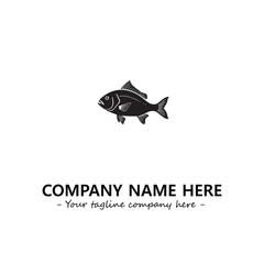 Fish silhouette logo company design vector illustration