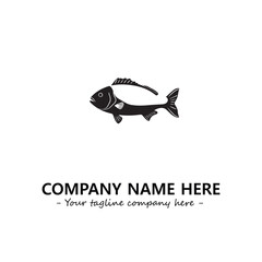 Fish silhouette logo company design vector illustration