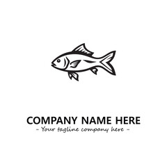 Fish silhouette logo company design vector illustration