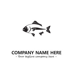 Fish silhouette logo company design vector illustration