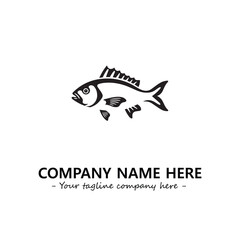 Fish silhouette logo company design vector illustration
