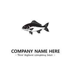 Fish silhouette logo company design vector illustration