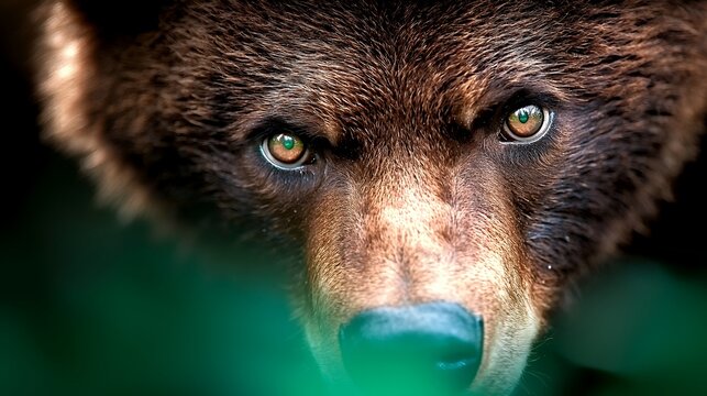 Bear Close Up Looking Intense