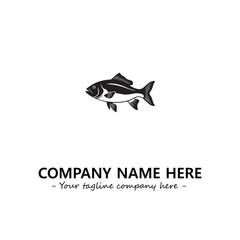Fish silhouette logo company design vector illustration
