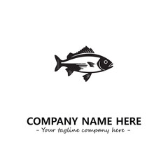 Fish silhouette logo company design vector illustration