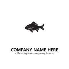 Fish silhouette logo company design vector illustration