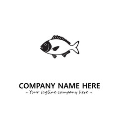 Fish silhouette logo company design vector illustration