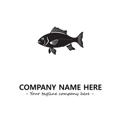 Fish silhouette logo company design vector illustration