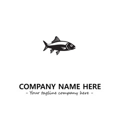 Fish silhouette logo company design vector illustration
