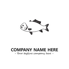 Fish silhouette logo company design vector illustration