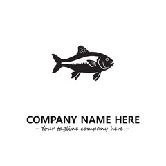 Fish silhouette logo company design vector illustration