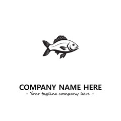 Fish silhouette logo company design vector illustration