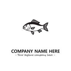 Fish silhouette logo company design vector illustration