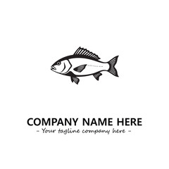 Fish silhouette logo company design vector illustration