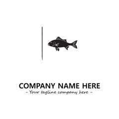 Fish silhouette logo company design vector illustration