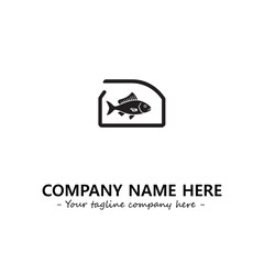 Fish silhouette logo company design vector illustration