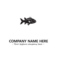 Fish silhouette logo company design vector illustration