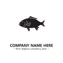 Fish silhouette logo company design vector illustration