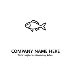 Fish silhouette logo company design vector illustration