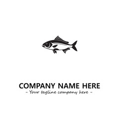 Fish silhouette logo company design vector illustration