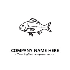 Fish silhouette logo company design vector illustration