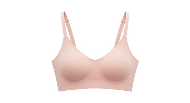Nude seamless womens bra top close up