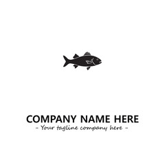 Fish silhouette logo company design vector illustration