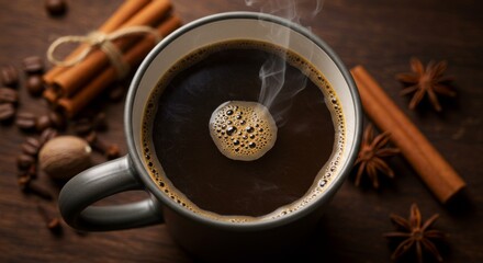 Dark Roast Coffee with Aromatic Spices