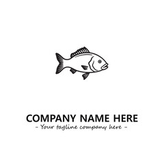 Fish silhouette logo company design vector illustration