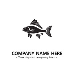 Fish silhouette logo company design vector illustration