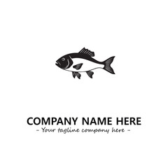 Fish silhouette logo company design vector illustration